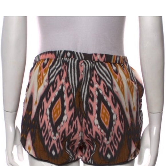Figue Multicolor Ikat Patterned Mini Shorts Small - Picture 3 of 6